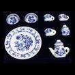 Porcelán teáskészlet babaszobához, babaházhoz Porcelán teáskészlet babaszobához, babaházhoz