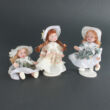 Porcelain dolls in silk cap 13 CM