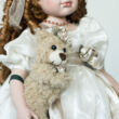Valery -  55 cm -  porcelain doll with bear