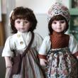 ANDI - porcelánbaba fehér kabátkában ANDI - porcelánbaba fehér kabátkában