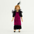 Porcelain doll in lilac dress 15 cm