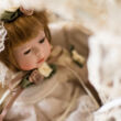 Csecsemő keresztelő ruhában -  porcelain doll - 22 cm