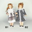 Kecses porcelánbaba különféle ruhákban 22 cm Kecses porcelánbaba különféle ruhákban 22 cm