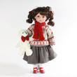 LORA porcelánbaba mackóval 46cm LORA porcelánbaba mackóval 46cm