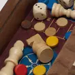 Játékszett plusz - 5 féle társasjáték egy dobozban, fából
