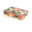 Exclusive poker card and counter set in coloured inlaid wooden box