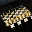 Intarziás Fiókos design sakk készlet de Lux