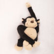 Horkoló majom - textil figura szürke és fekete színben