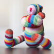 Colour Stripy Crochet Rabbit