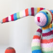 Colour Stripy Crochet Rabbit