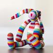 Colour Stripy Crochet Rabbit Colour Stripy Crochet Rabbit