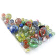 Marbles set in different sizes and colours 50 pcs