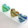 Banded glass heart 1 pc