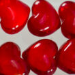 Red Crystal glass heart 2,8 cm