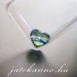 Banded glass heart 1 pc