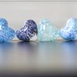 Colour Spotted glass hearts 1pc Colour Spotted glass hearts 1pc