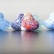 Colour Spotted glass hearts 1pc Colour Spotted glass hearts 1pc