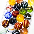 Stripy and dotted marbles set - 20mm 20pcs