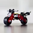 Motorkerékpár fémépítő szett piros Motorkerékpár fémépítő szett piros