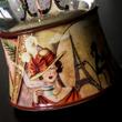 Lady with coffee - musical shimmering snowglobe Lady with coffee - musical shimmering snowglobe