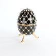 FEKETE FABERGE TOJÁS hasonmás,zenélő ajándéktárgy, ékszertartó FEKETE FABERGE TOJÁS hasonmás,zenélő ajándéktárgy, ékszertartó