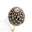 FEKETE FABERGÉ TOJÁS - hasonmás zenélő ajándéktárgy ékszertartó FEKETE FABERGÉ TOJÁS - hasonmás zenélő ajándéktárgy ékszertartó