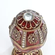 ANTIK ÉKKÖVES ÉKSZERTARTÓ - zenélő Faberge hasonmás