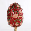Fabergé tojás - zenélő ékszertartó piros színben