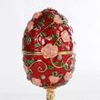 Fabergé tojás - zenélő ékszertartó piros színben Fabergé tojás - zenélő ékszertartó piros színben