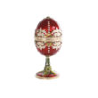 Fabergé tojás - zenélő ékszertartó vörös színben