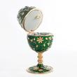 FABERGÉ TOJÁS - zenélő ékszertartó zöld színben FABERGÉ TOJÁS - zenélő ékszertartó zöld színben
