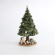 Zenélő forgó kerámia fenyőfa, karácsonyfa ajándékokkal