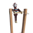 Gimnastic Monkey wooden toy