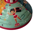 Spinning top with circus graphics - tin toy