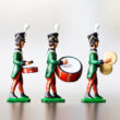Ólomkatonák - katona zenekar - festett figurák