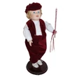 Zenélő, táncoló porcelán fiúbaba 42cm- kék ruhában Zenélő, táncoló porcelán fiúbaba 42cm- kék ruhában