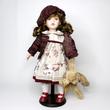 EMMA porcelánbaba mackóval 47cm EMMA porcelánbaba mackóval 47cm