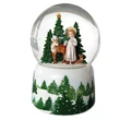 Musical snow globe angel with deer