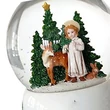 Musical snow globe angel with deer