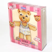 Emma mackó - öltöztető puzzle , fából  Emma mackó - öltöztető puzzle , fából