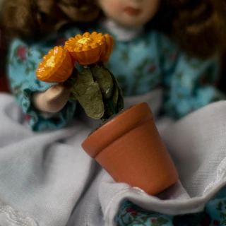 Cserepes virág  babaház kellék Cserepes virág  babaház kellék