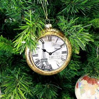 Zsebóra akasztható üvegdísz 10 cm