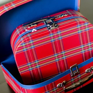 Kockás bőröndszett  2 darabos Kockás bőröndszett  2 darabos