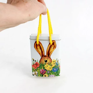 Nyuszis szatyor  fém ajándékdoboz Nyuszis szatyor  fém ajándékdoboz