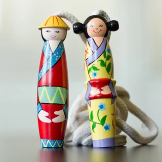 Ugrálókötél japán házaspár fogantyúkkal Ugrálókötél japán házaspár fogantyúkkal