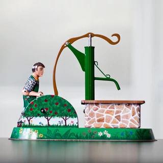 FALUSI PUMPÁLÓS KÚT  német hasonmás lemezjáték