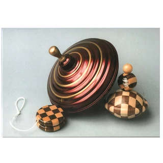 Levelezőlap régi búgócsigával Levelezőlap régi búgócsigával