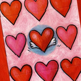 Szívek násza  változó képeslap Szívek násza  változó képeslap