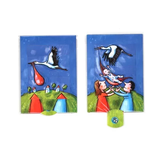 Gólya hozza  változó képeslap Gólya hozza  változó képeslap