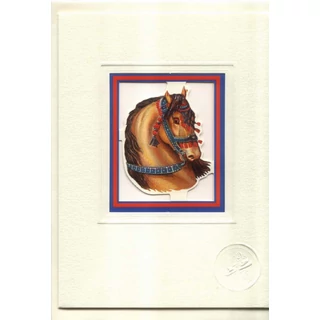 Dísz lovas  üdvözlőlap borítékkal